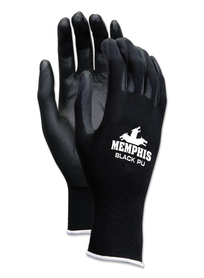 Memphis Glove 9673L Foam Nitrile Gloves, Large, Black/Gray (Pack of 12) - Image 3